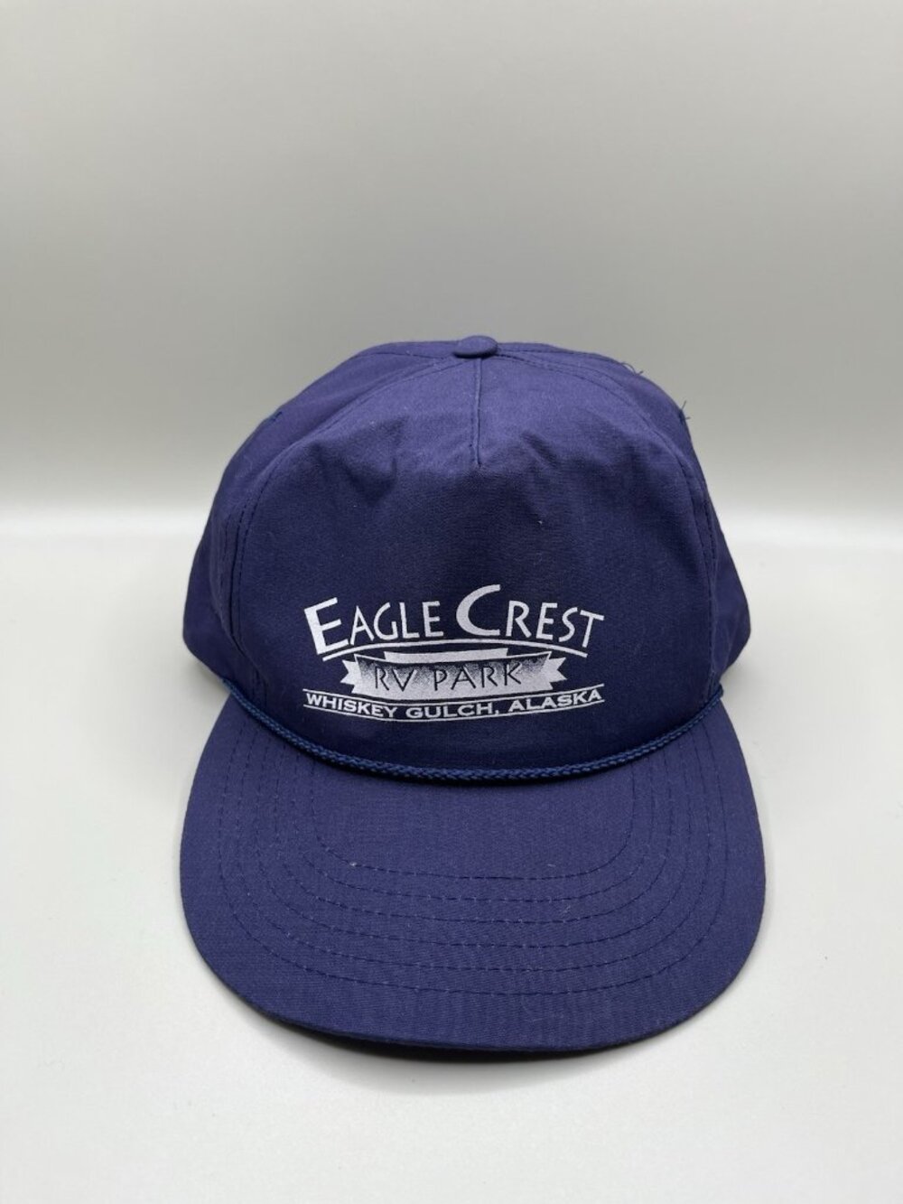 VTG 90s Eagle Crest RV Park Whiskey Gulch Alaska Rope Snapback Hat Retro Camping